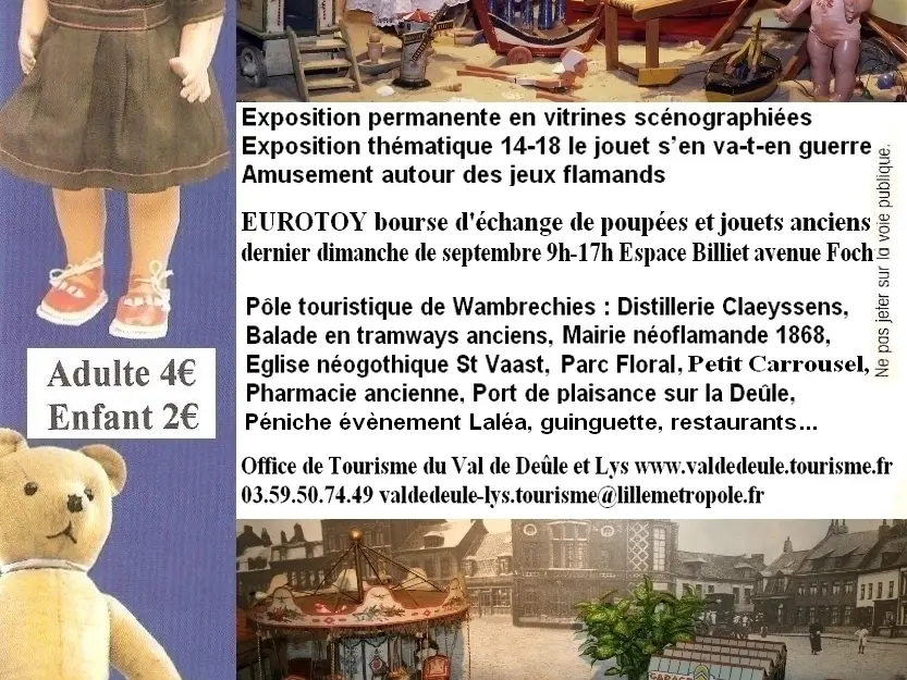 Flyer Musée de la Poupée et du Jouet Ancien Wambrechies