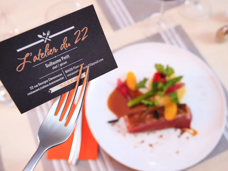 restaurant l'atelier du 22, guillaume Petit, chef, flixecourt