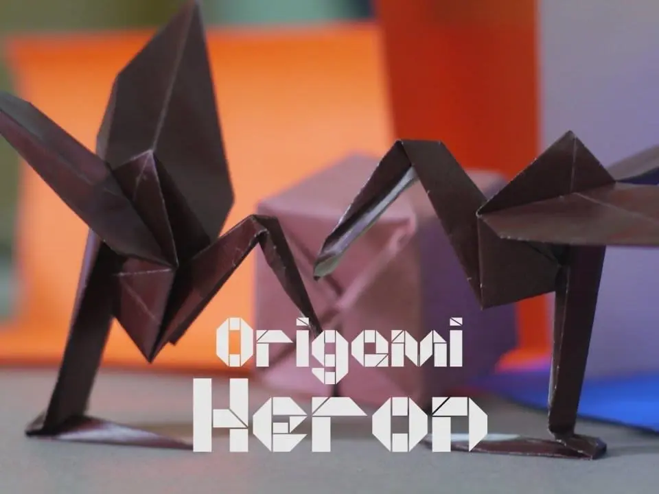 deux_hérons_en_origami