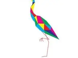 Héron en origami
