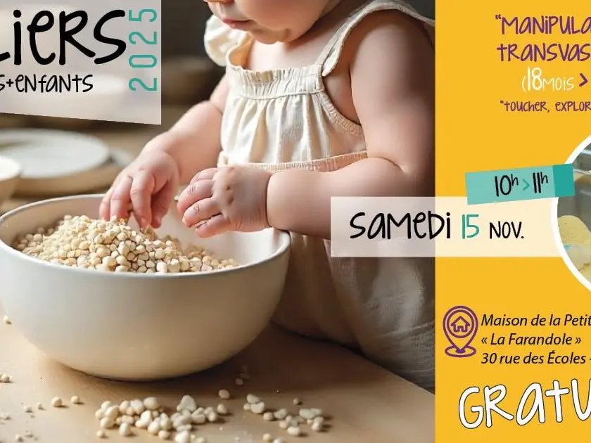 Atelier Manipulation et Transvasement 18 mois  3 ans