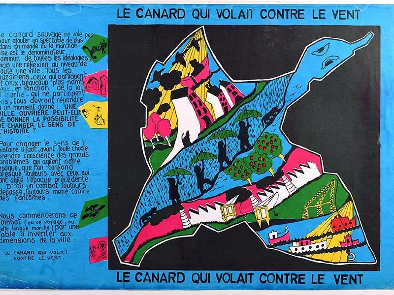 Le canard qui volait contre le vent -  Affiche