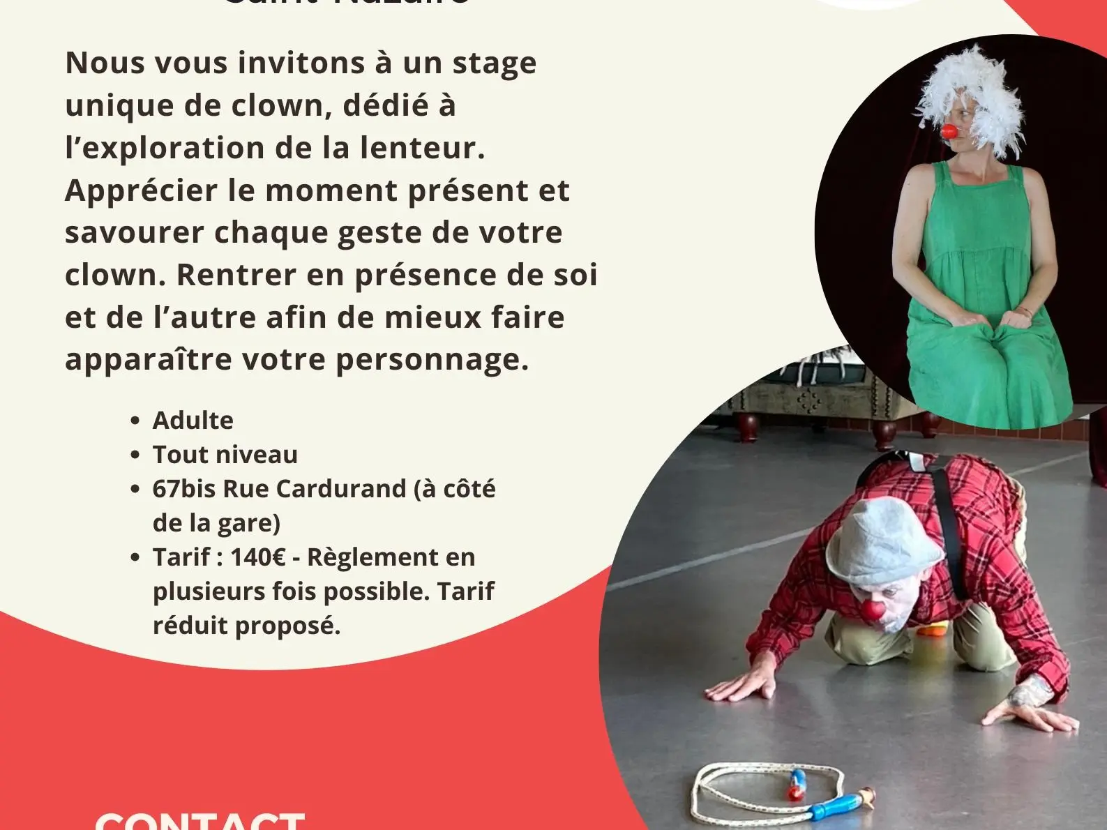 Stage clown mars 2026