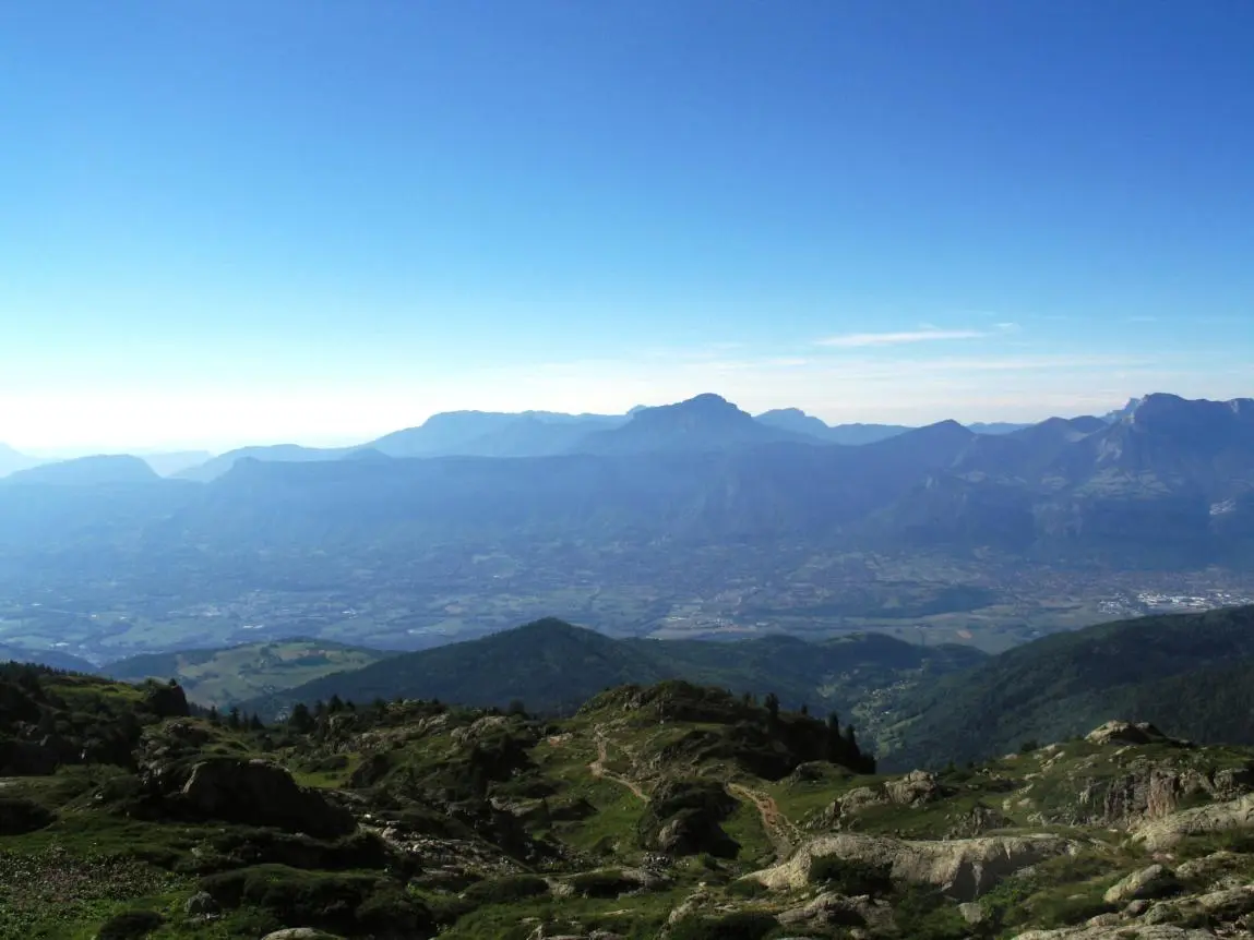 La vallée du grésivaudan depuis la Croix de Belledonne