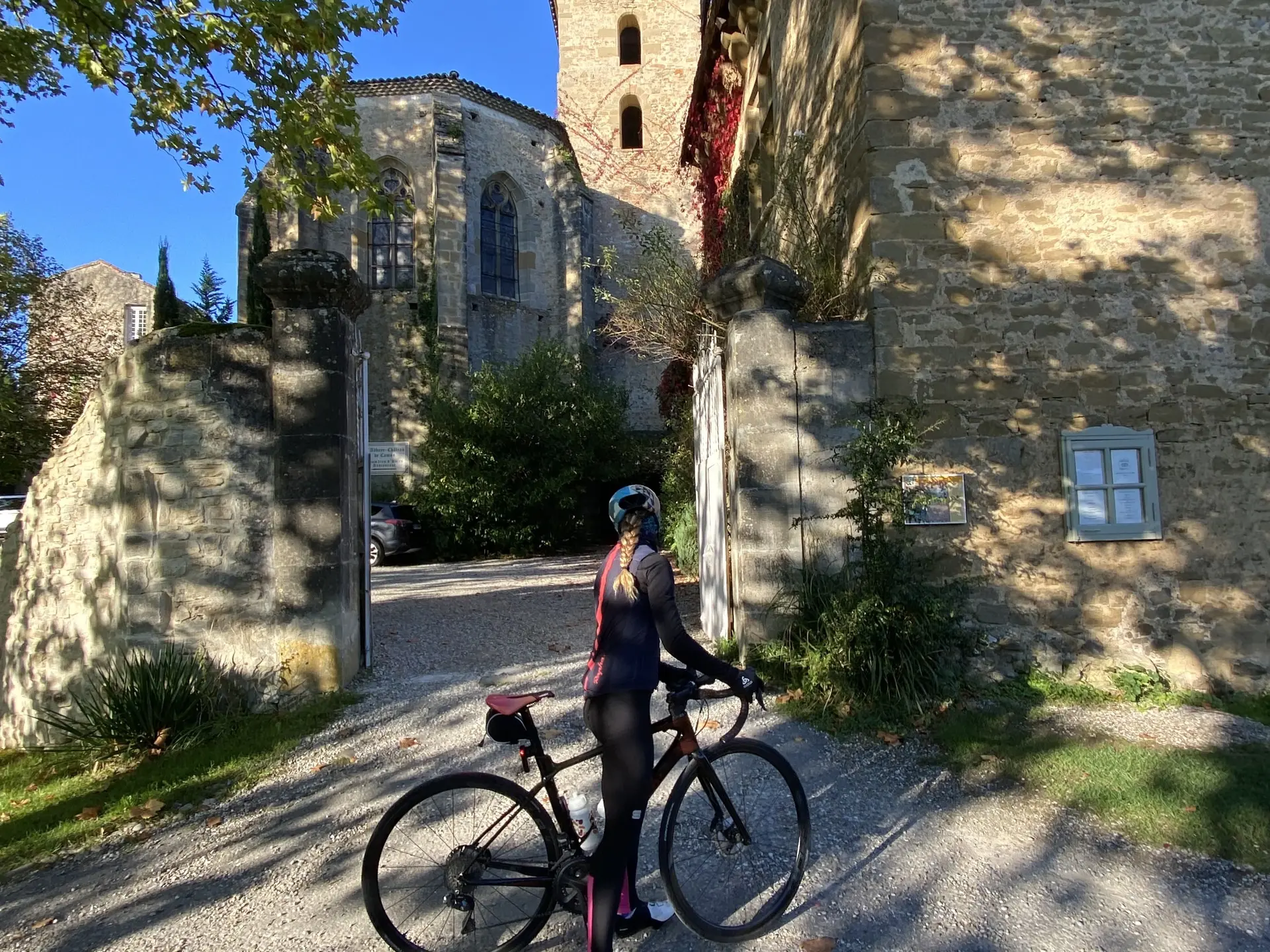 Cycliste à Camon