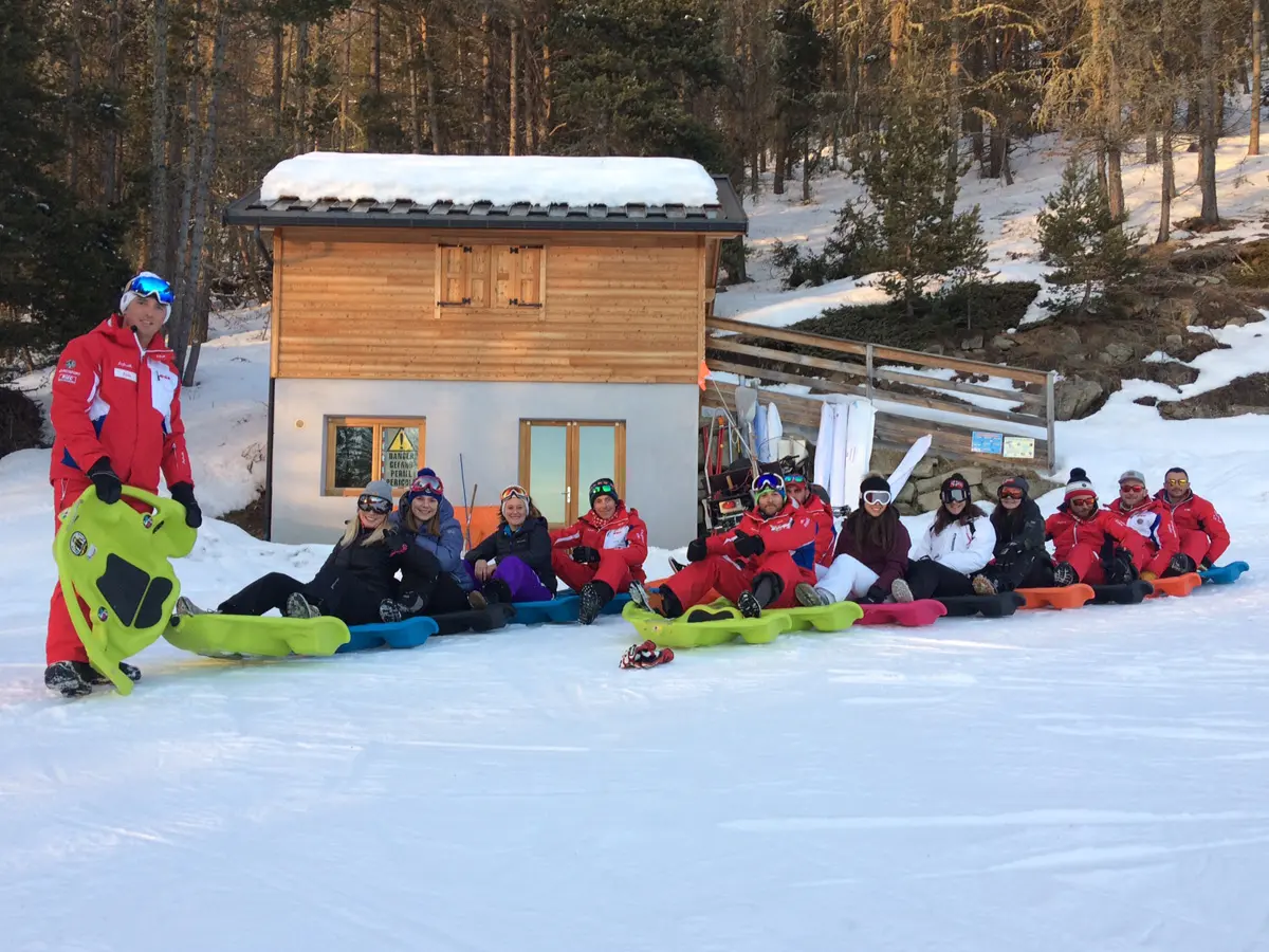 Snake gliss (rando-luge) sur les pistes de Chaillol