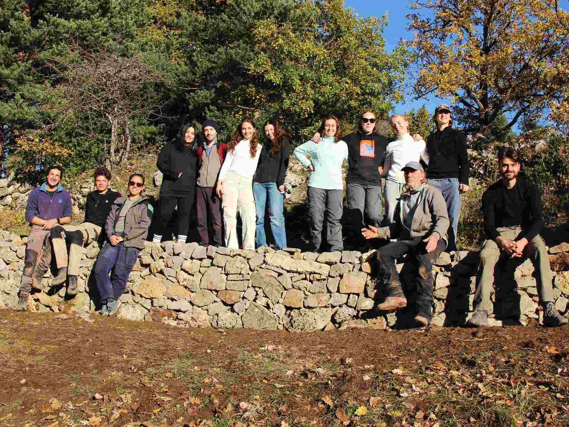 Chantier murs en pierres sèches