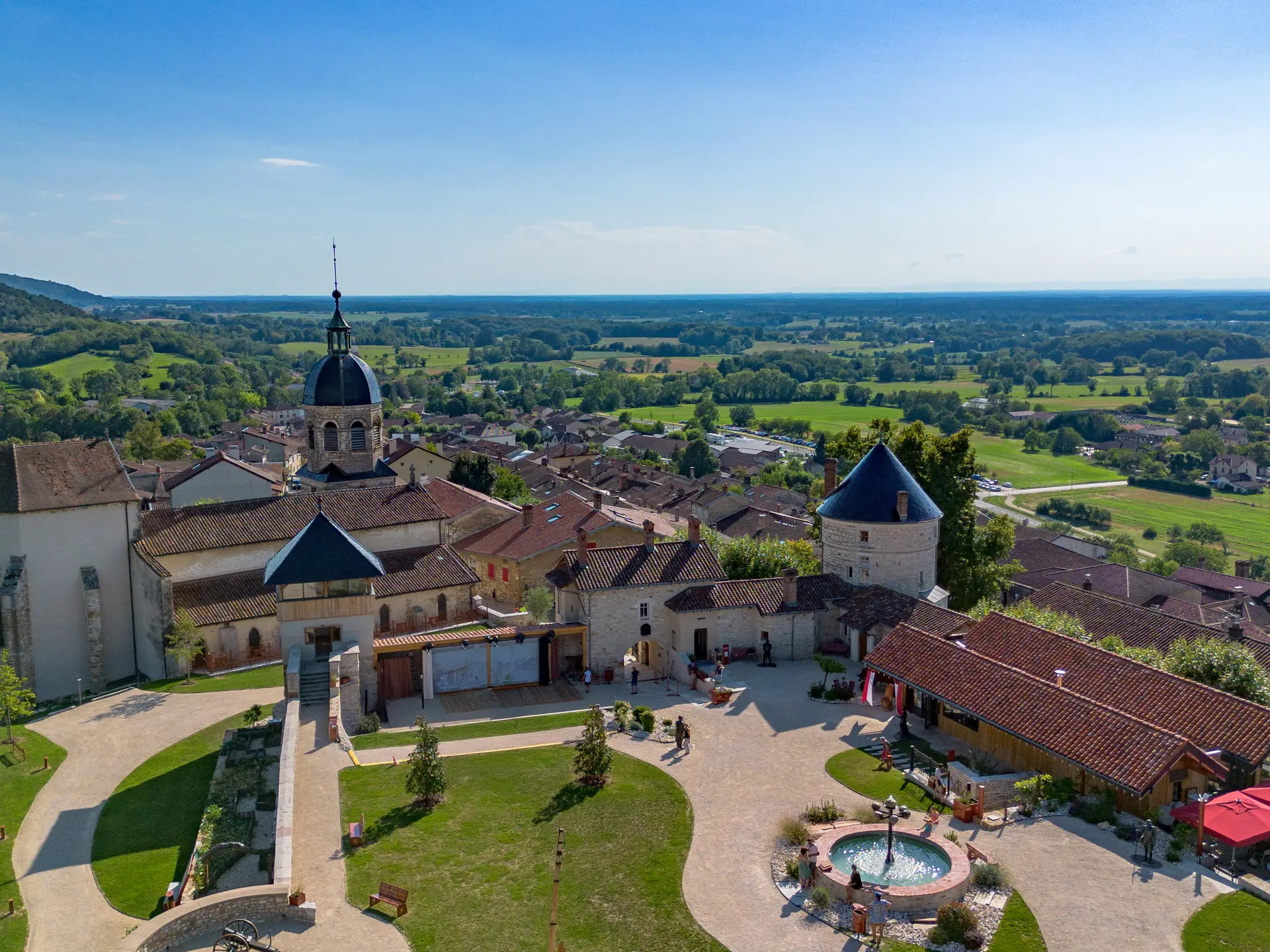 Vue aérienne du château (drône)