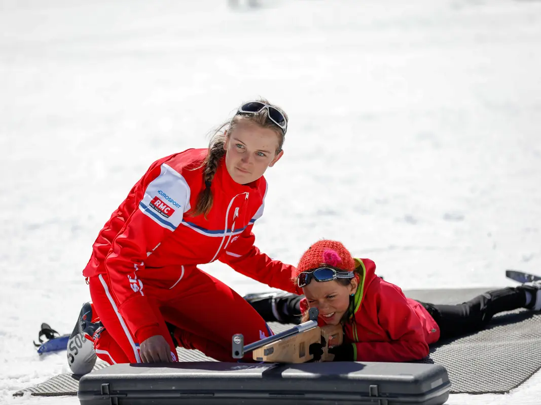 Initiation au biathlon avec l'ESF de Chaillol, vallée du Champsaur