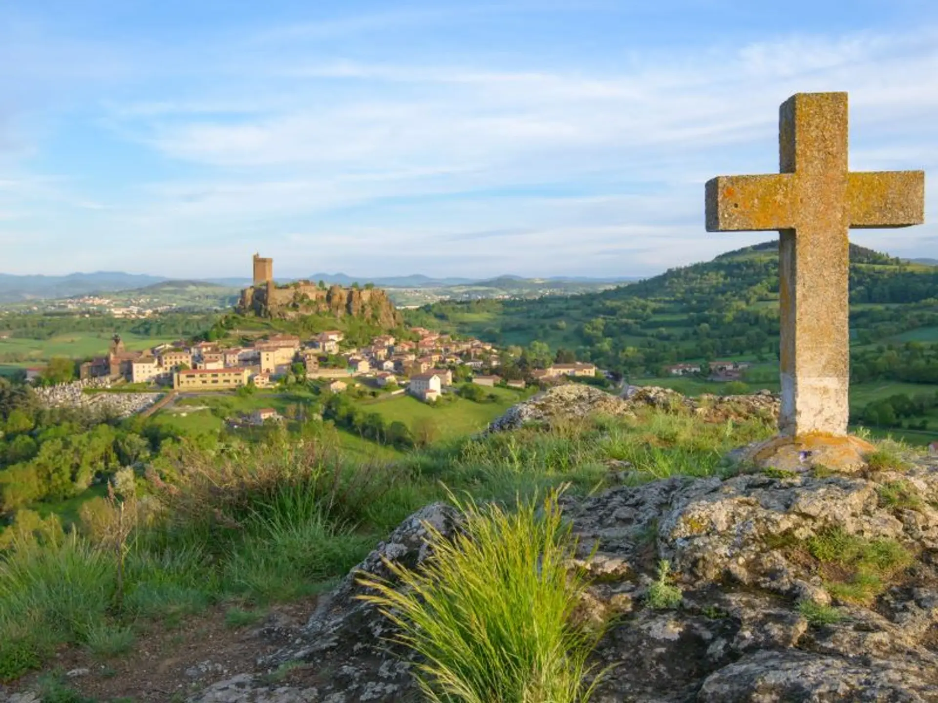Vue de Polignac depuis la Roche Flayac