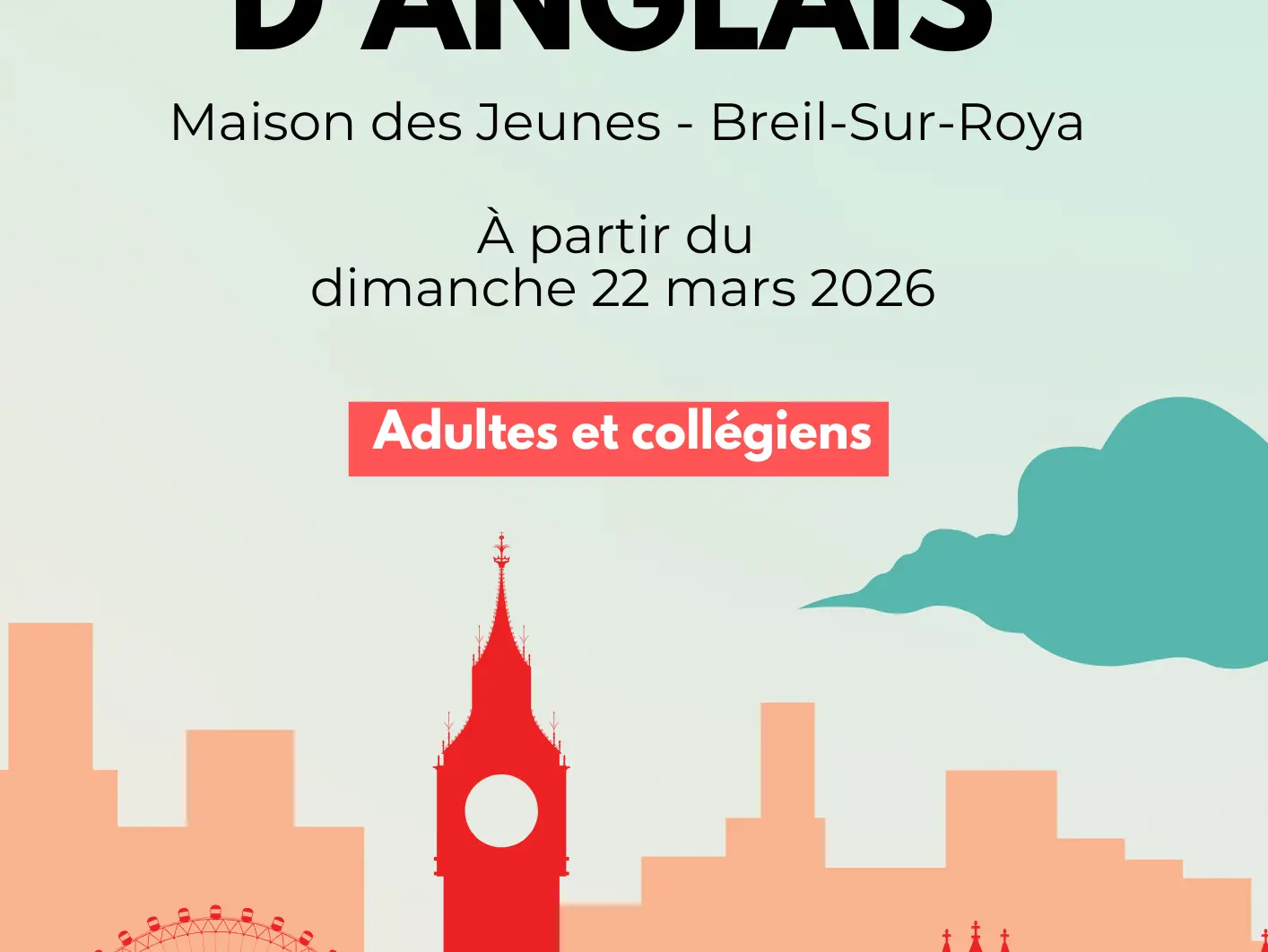 Cours d'anglais adolescents et adultes
