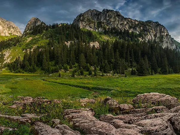 Site de Bise au pied du massif des Cornettes de Bise
