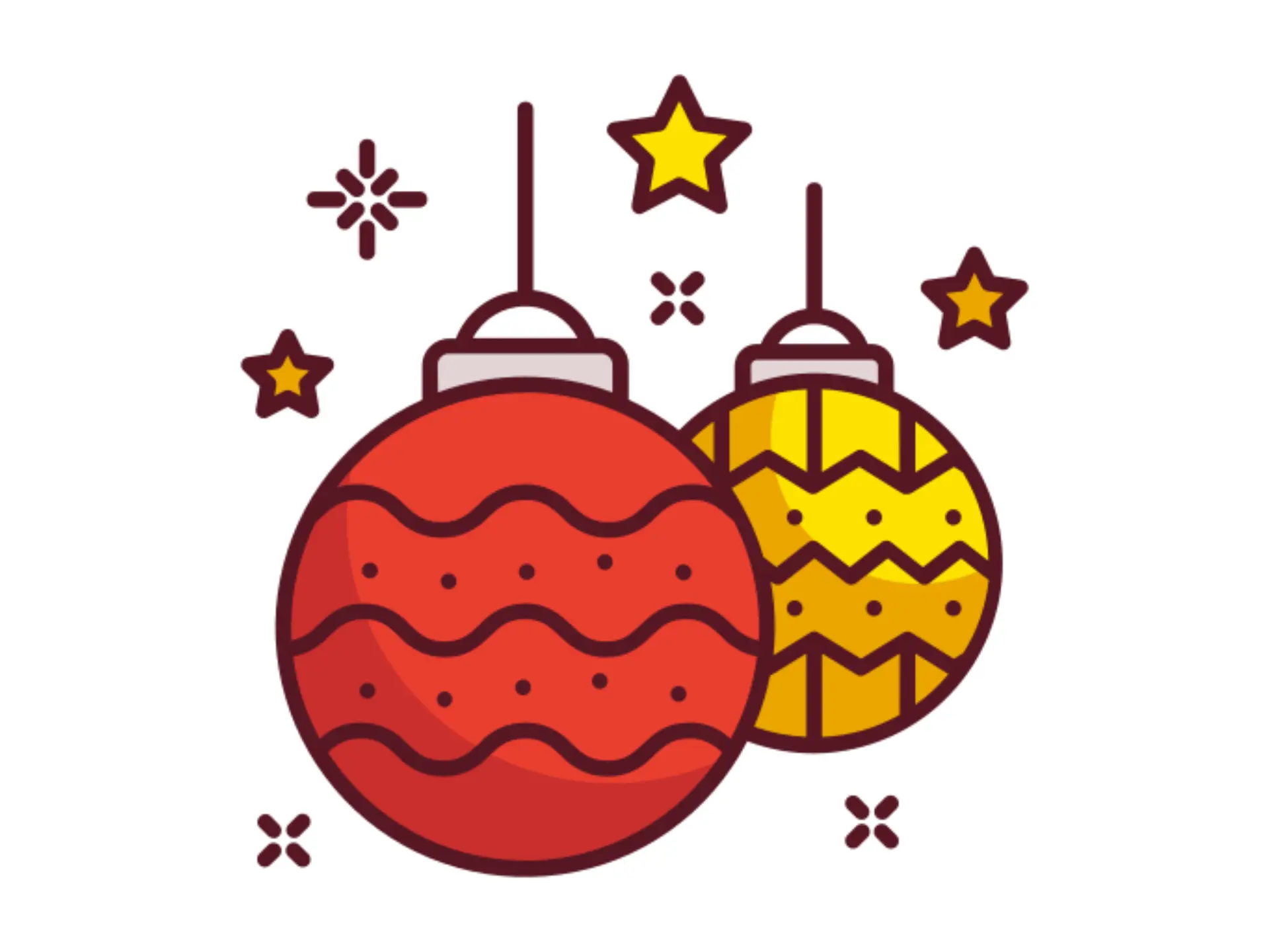 Illustration de boules de Noël