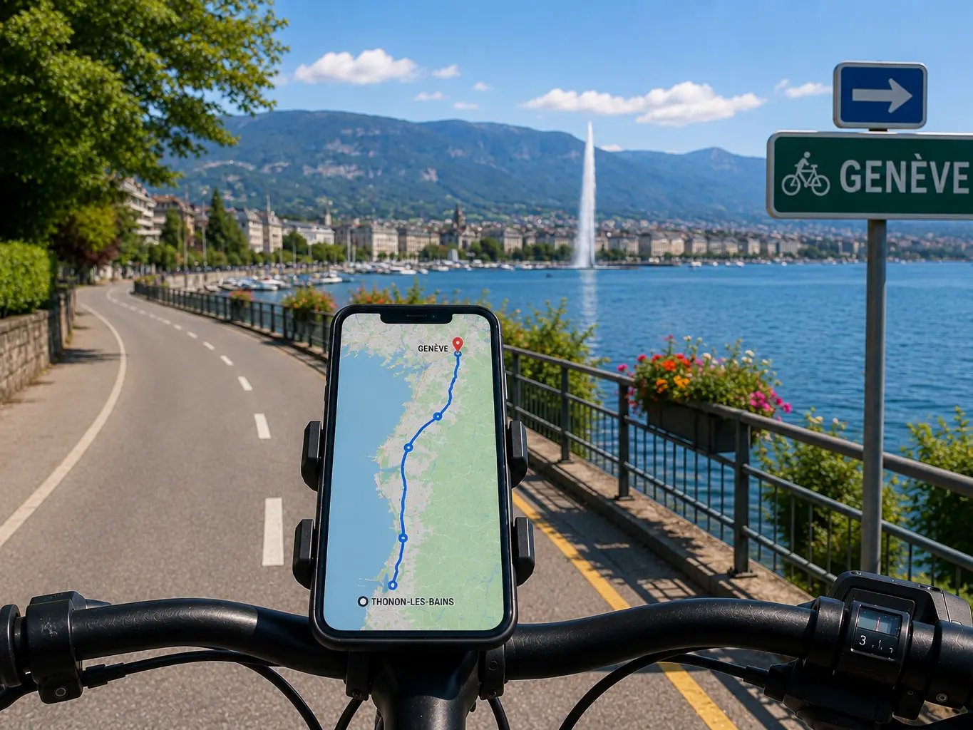 Thonon – Genève en Vélo Électrique avec Parcours GPS_Thonon-les-Bains