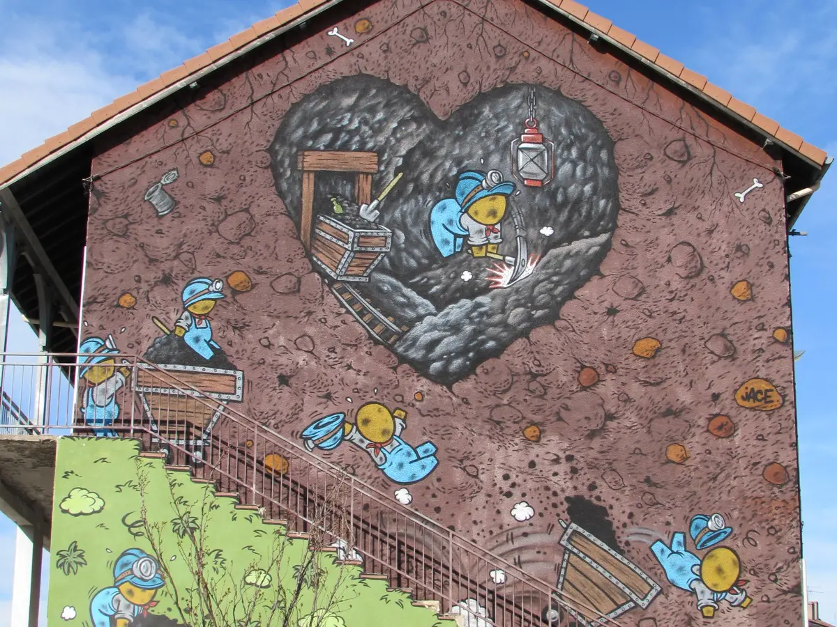 Jace, mur peint Roche-La-Molière