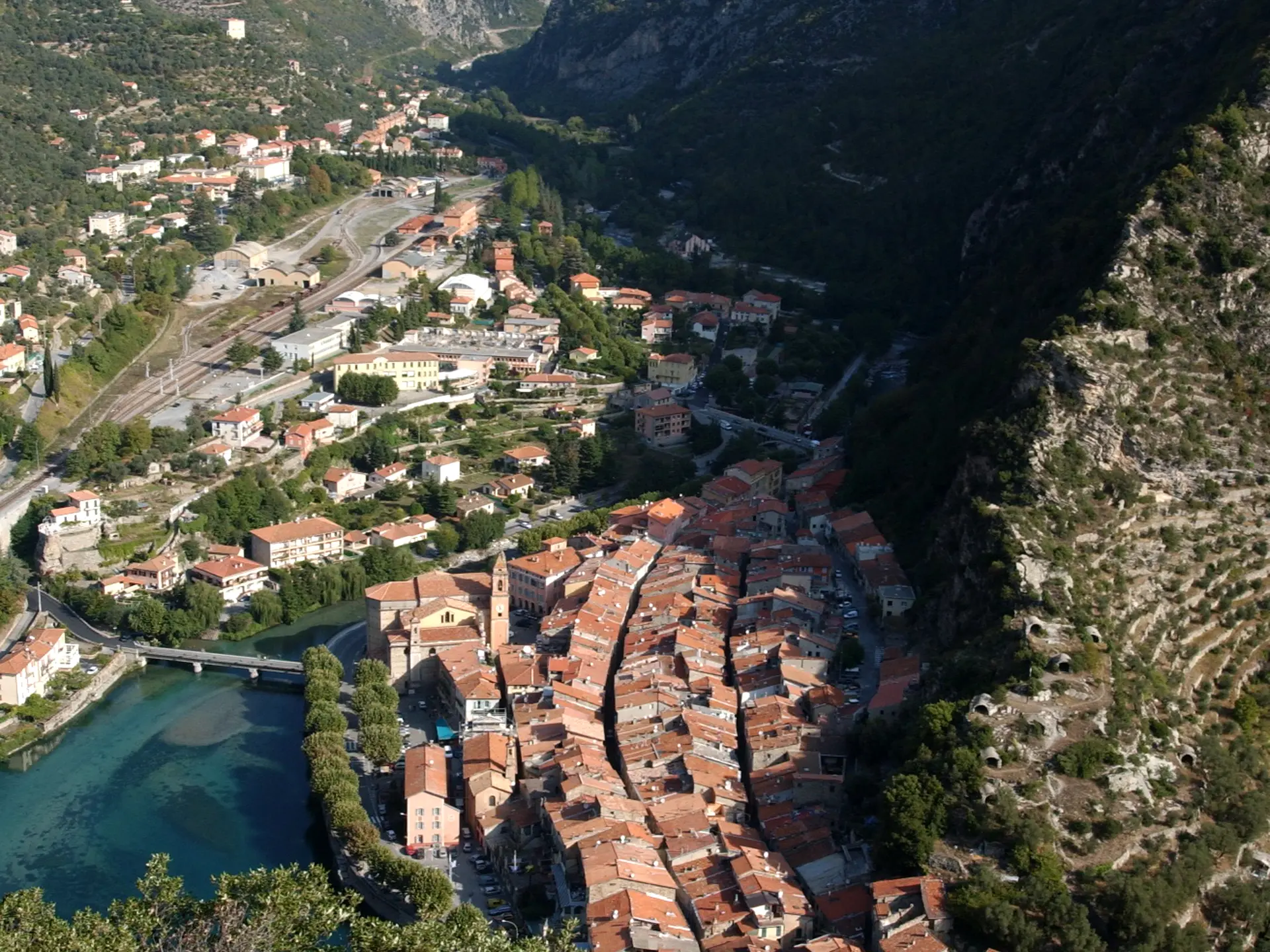 Breil sur Roya vue du ciel