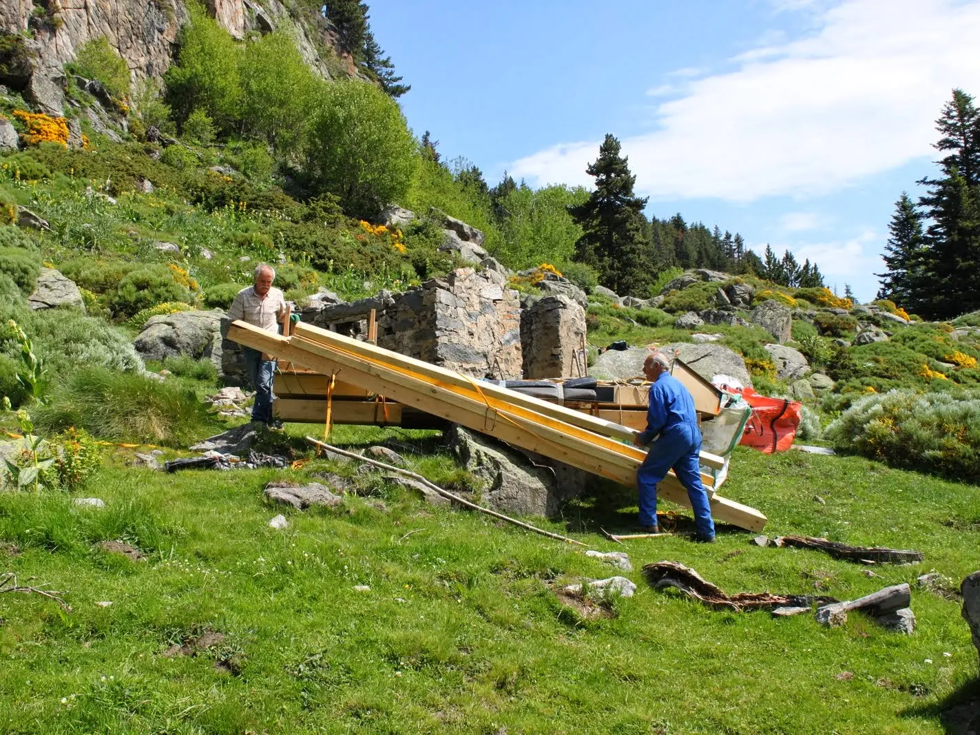 Rénovation de la Cabane du Counc à l'origine de la création de l'association