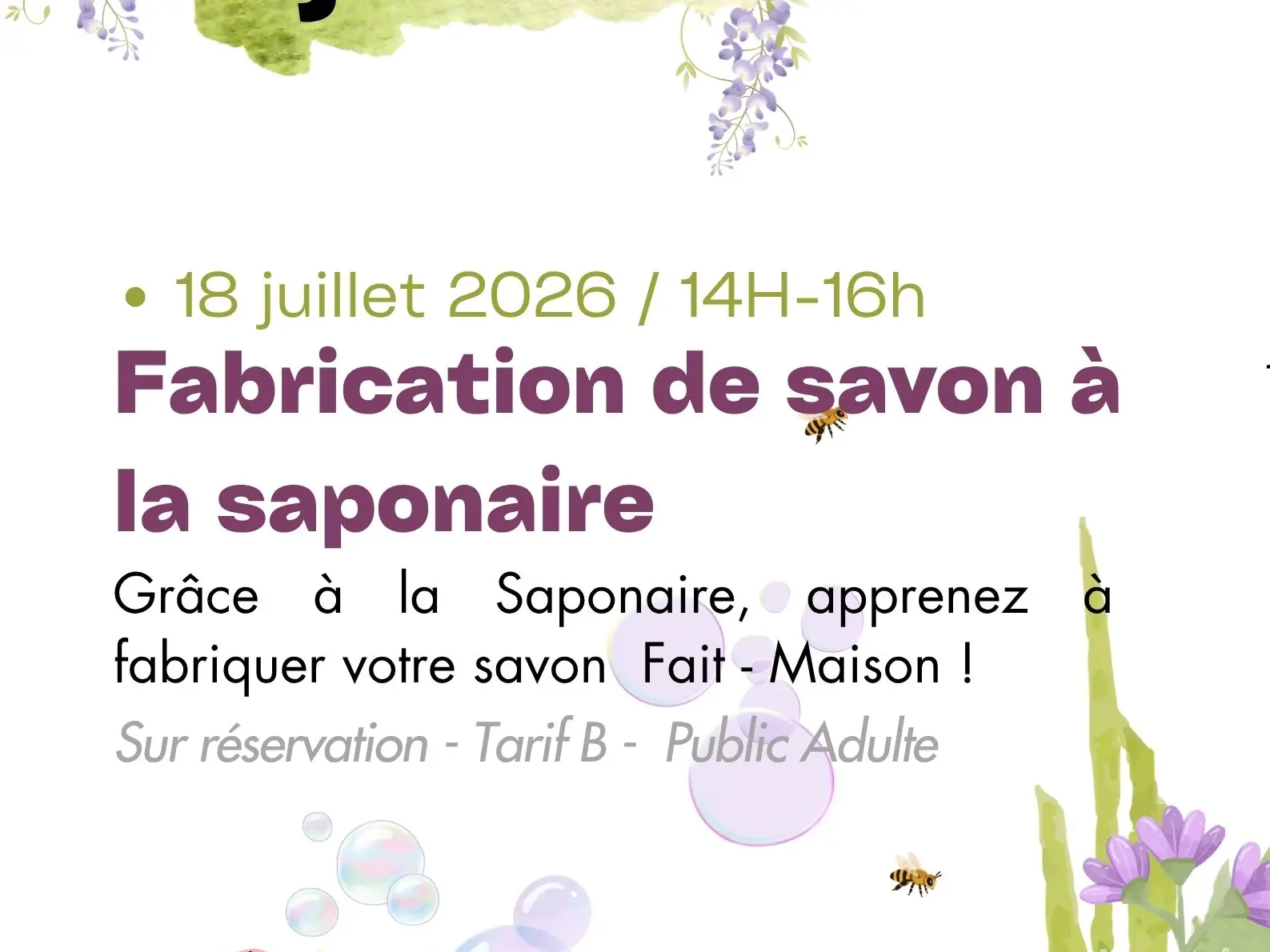 Atelier jardin fabrication de savon