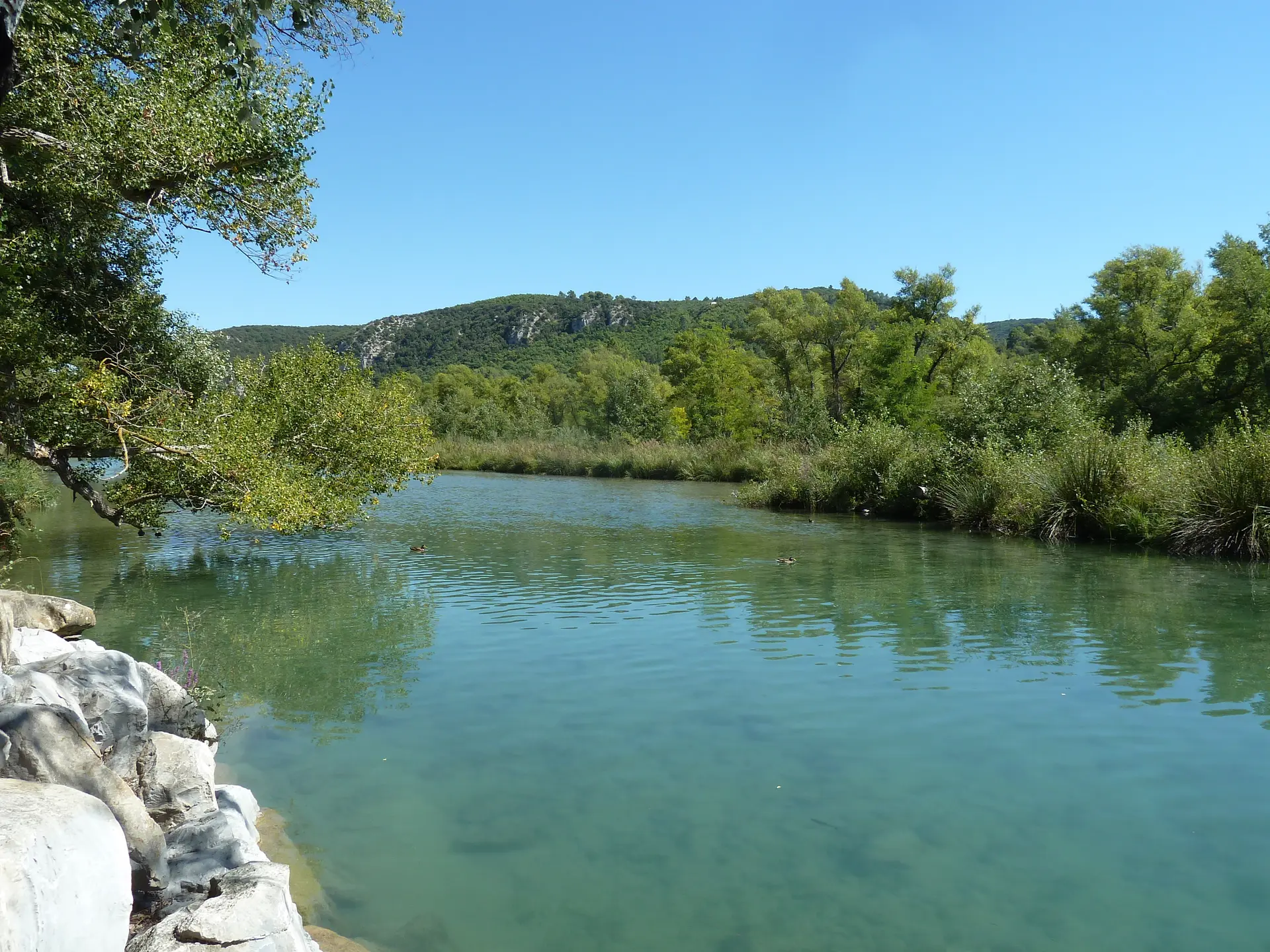 Les berges du Verdon à Gréoux