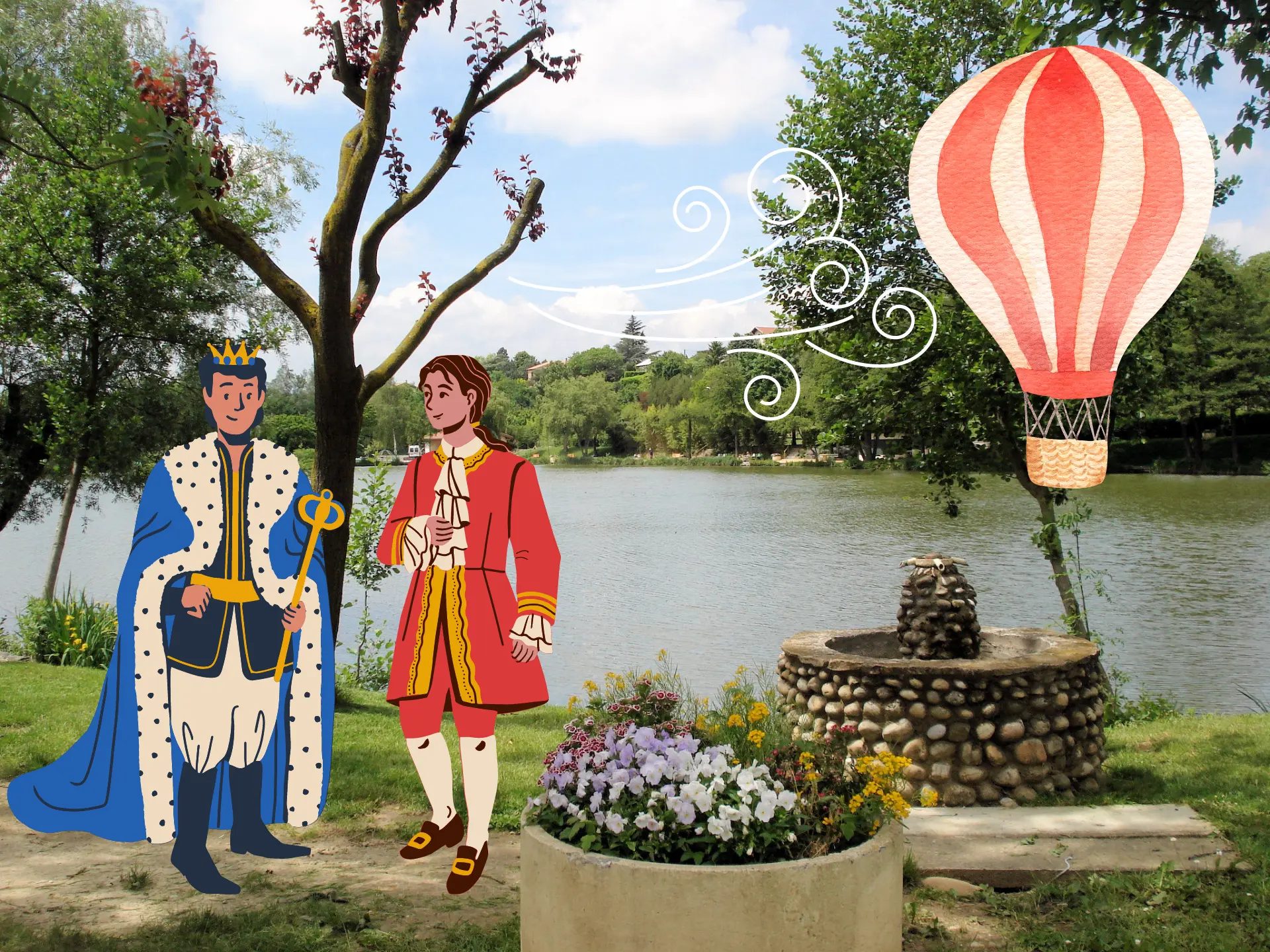 jeu interactif le 1er vol en montgolfière