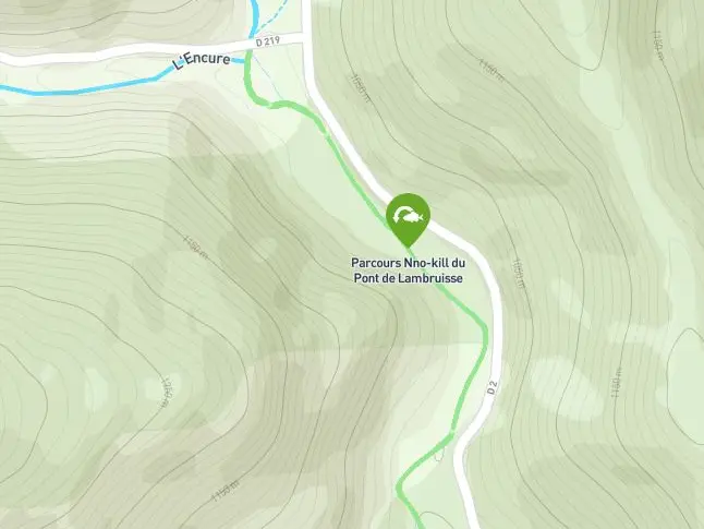 Parcours de pêche no-kill du pont de Lambruisse