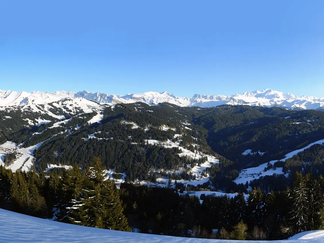 Vue panoramique depuis le Mont Chéry (Les Gets)