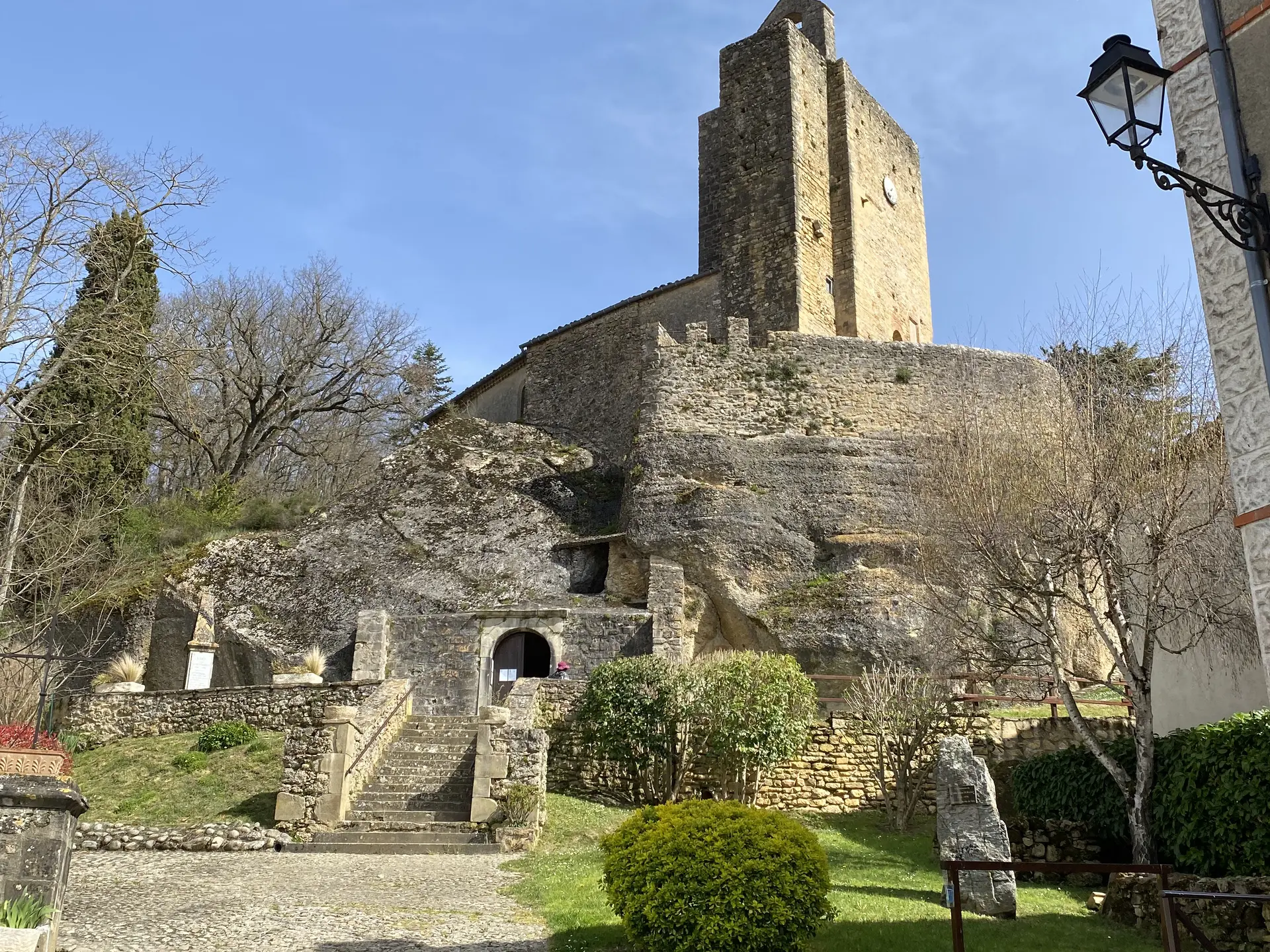 Vue sur l'église de Vals