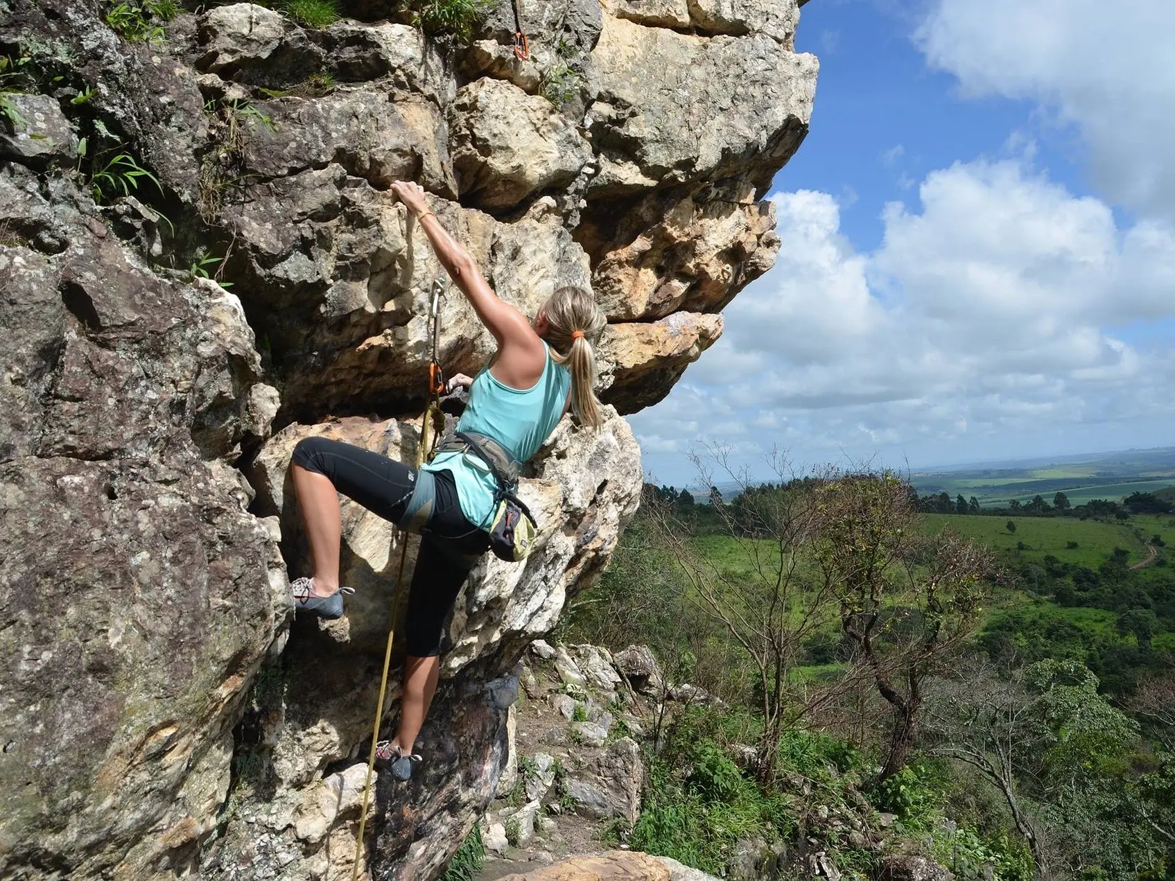 Woman climbing