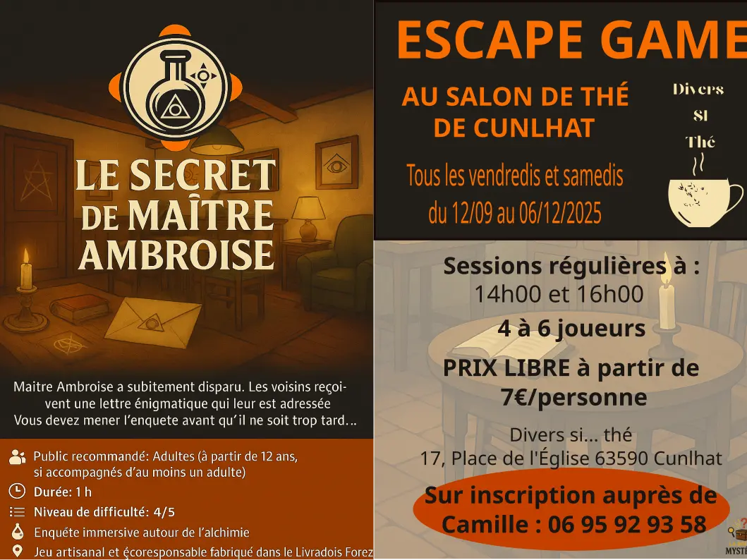 ESCAPE GAME Le Secret de Maître Ambroise