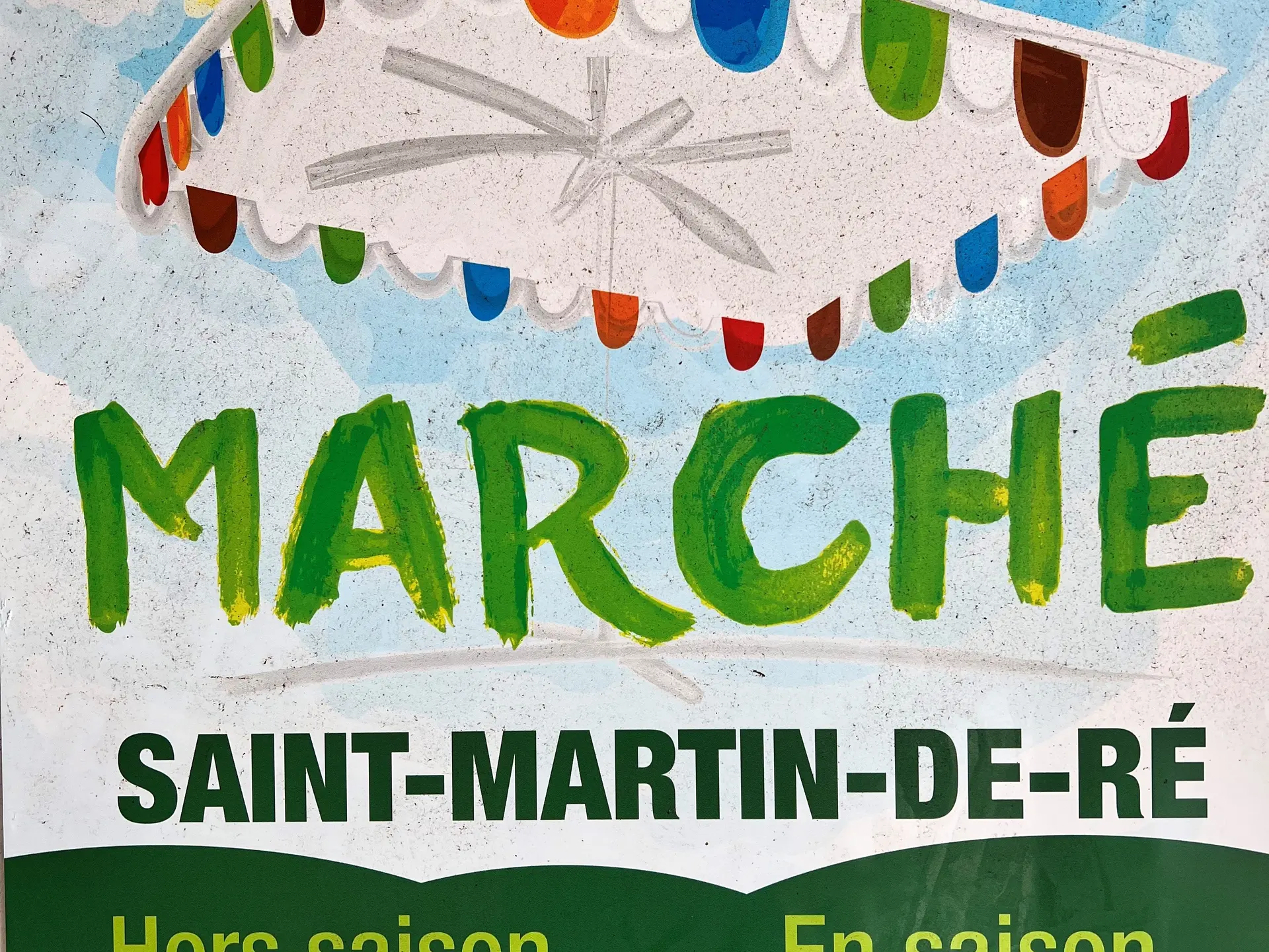 Affiche marché couvert alimentaire
