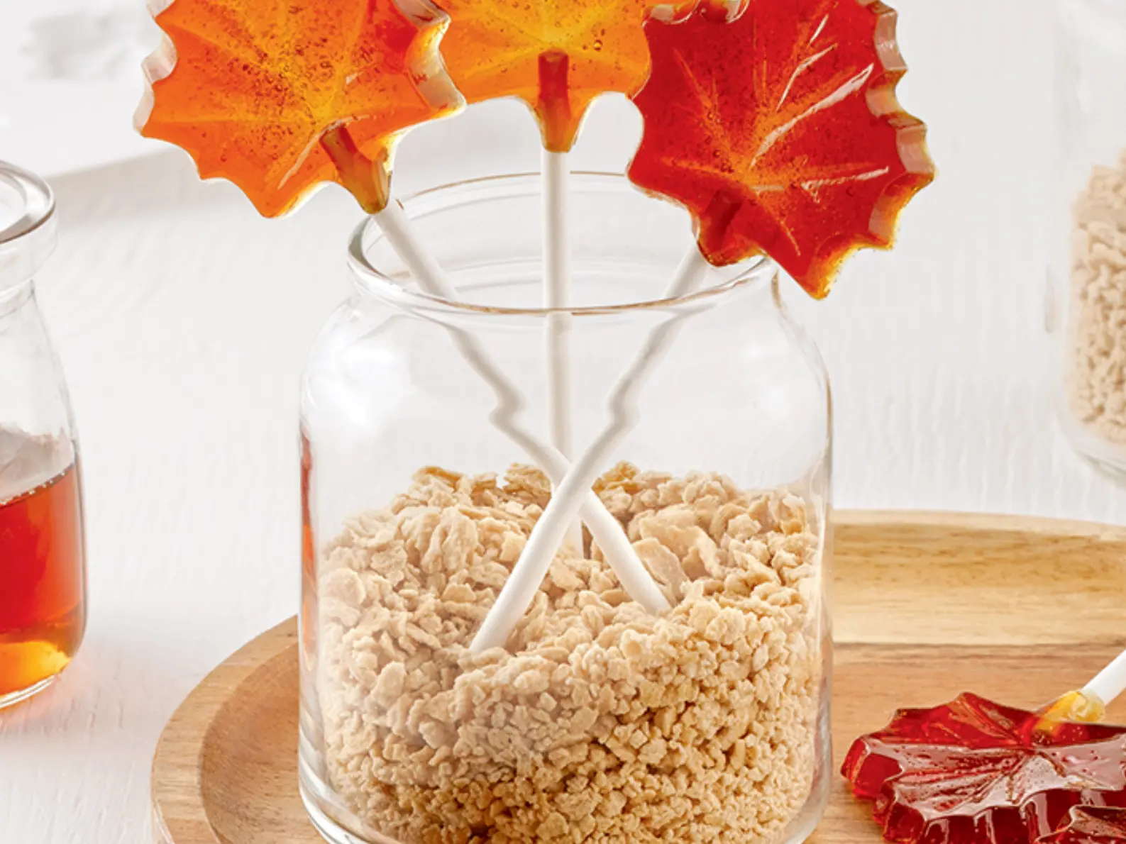 3 sucettes au sirop d'érable