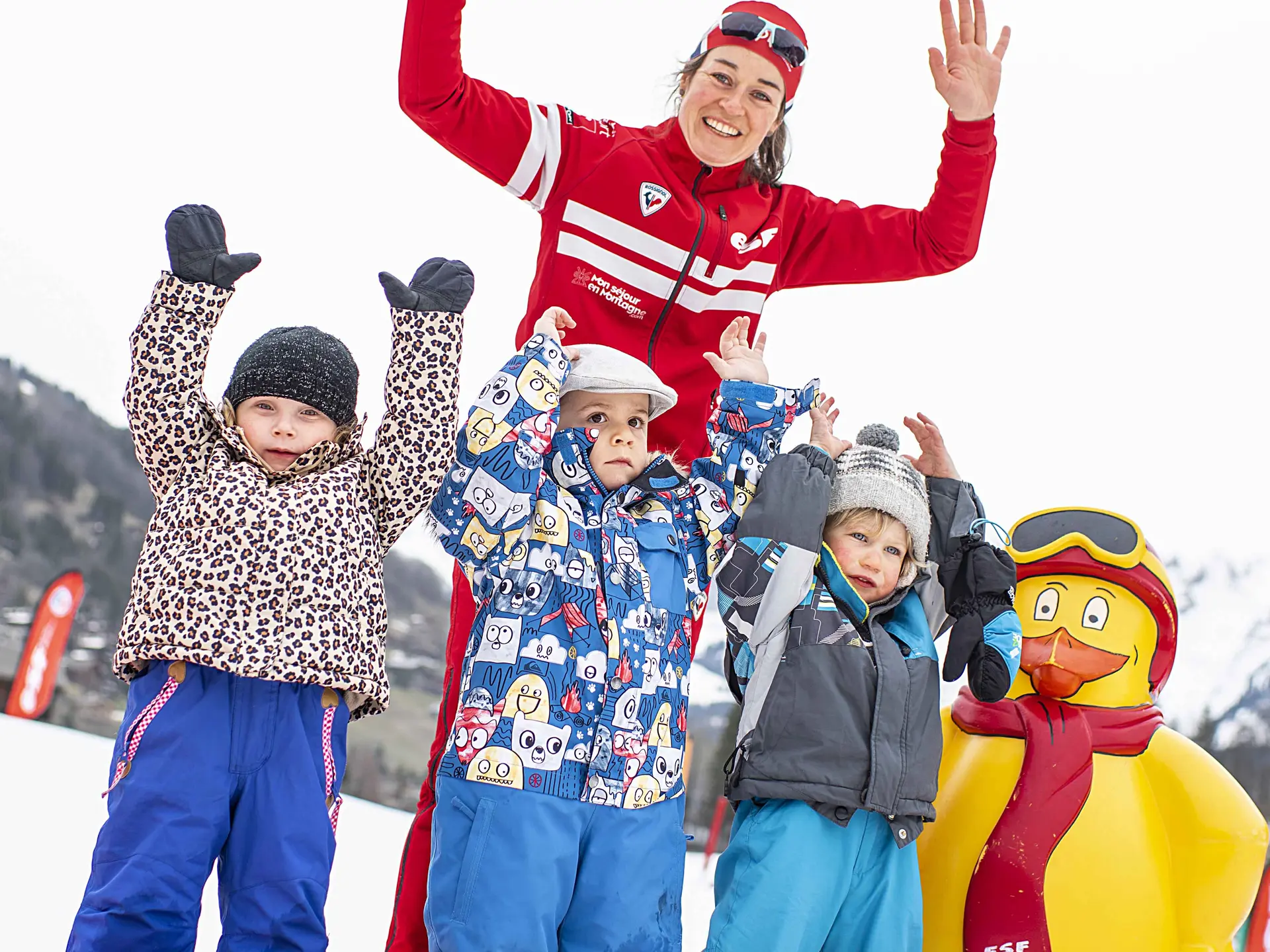 cours de ski - garderie - repas avec le club piou piou nordic