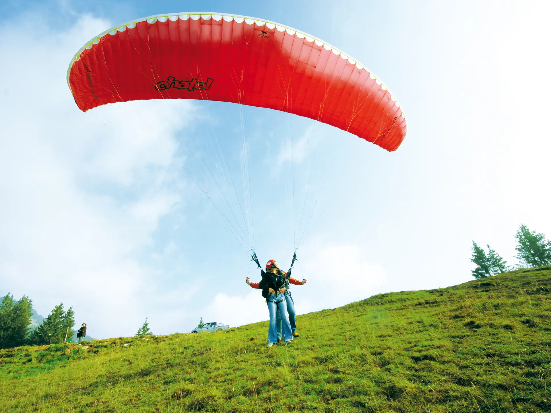 Décollage parapente