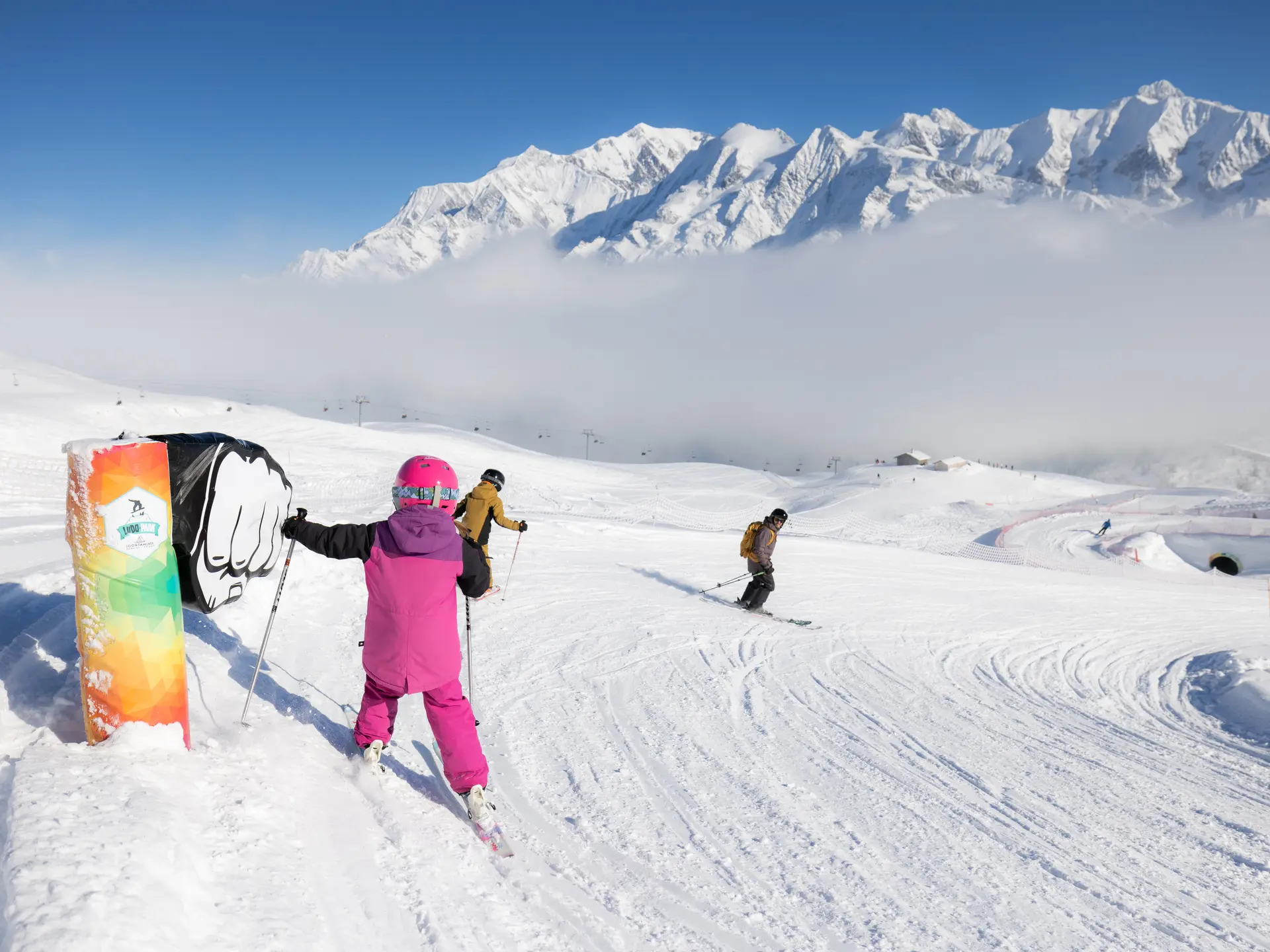 Le Ludo Park, face au Mont-Blanc