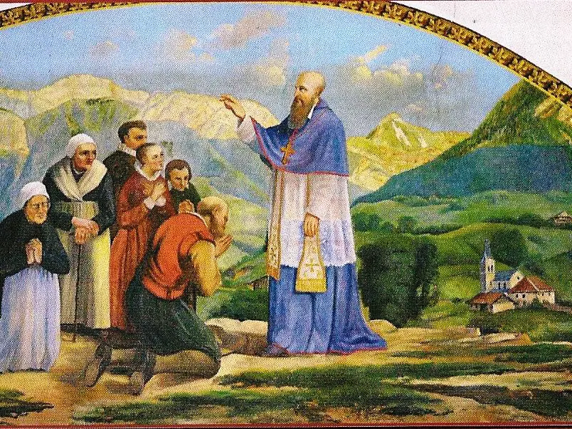 photo de la fresque eglise du Petit-Bornand