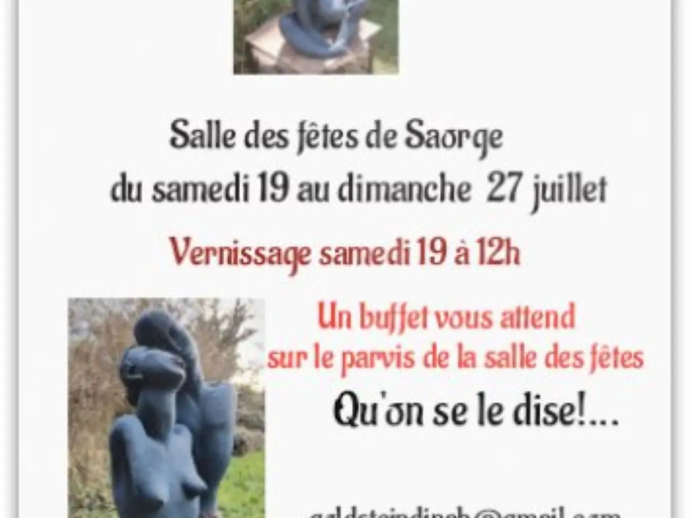 Exposition de sculpture de Dinah GOLDSTEIN