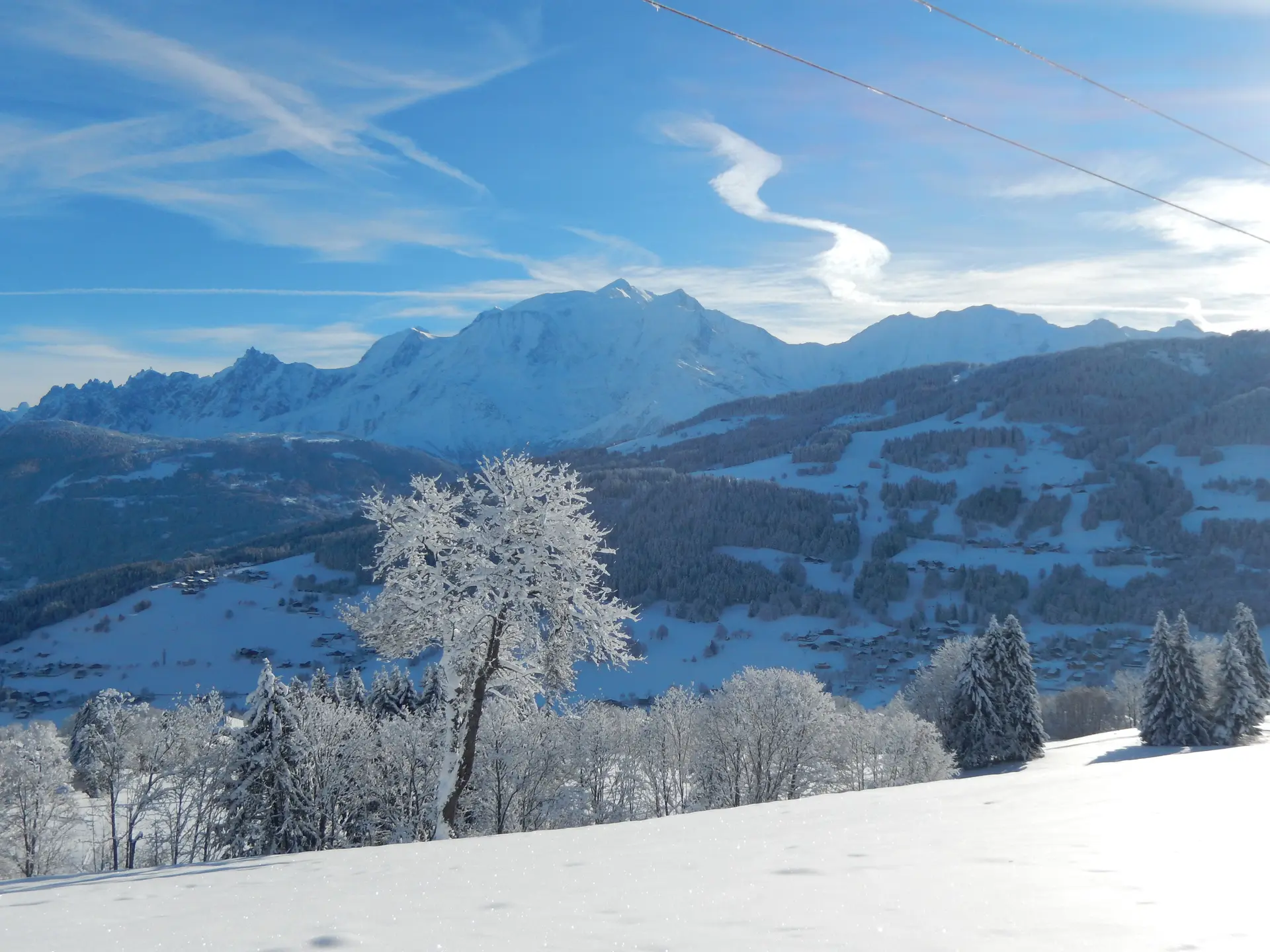 Vue Mont-Blanc depuis Combloux