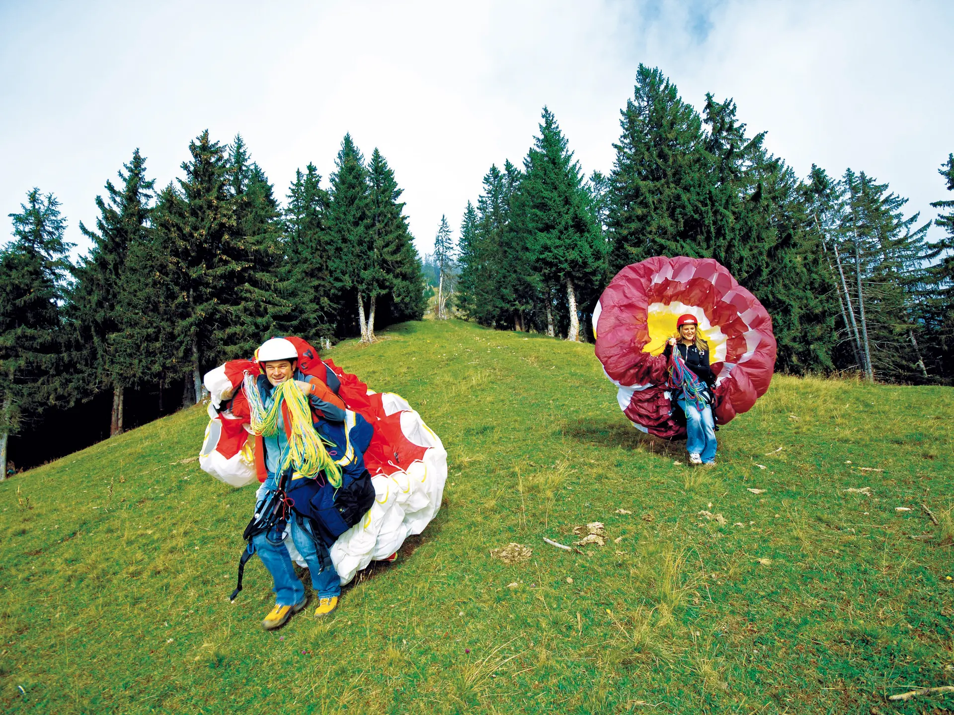 Décollage parapente