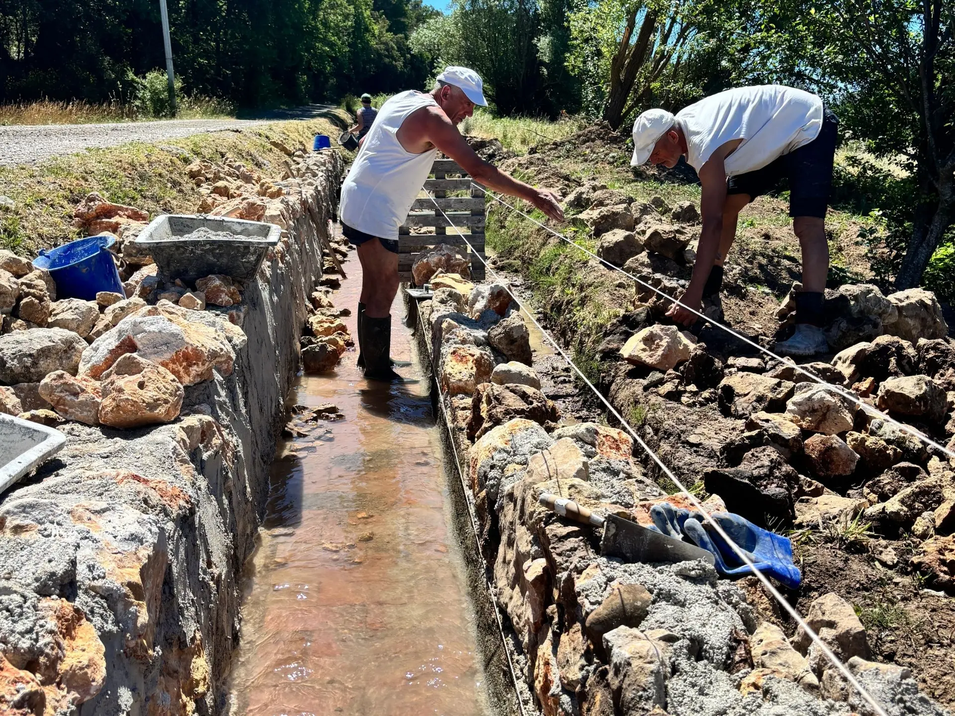 Canal de cresson en chantier