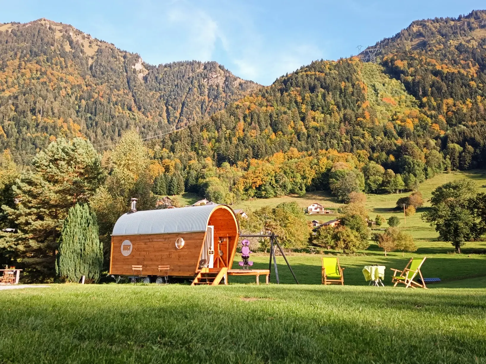 La roulotte en hiver au Val de Tamié
