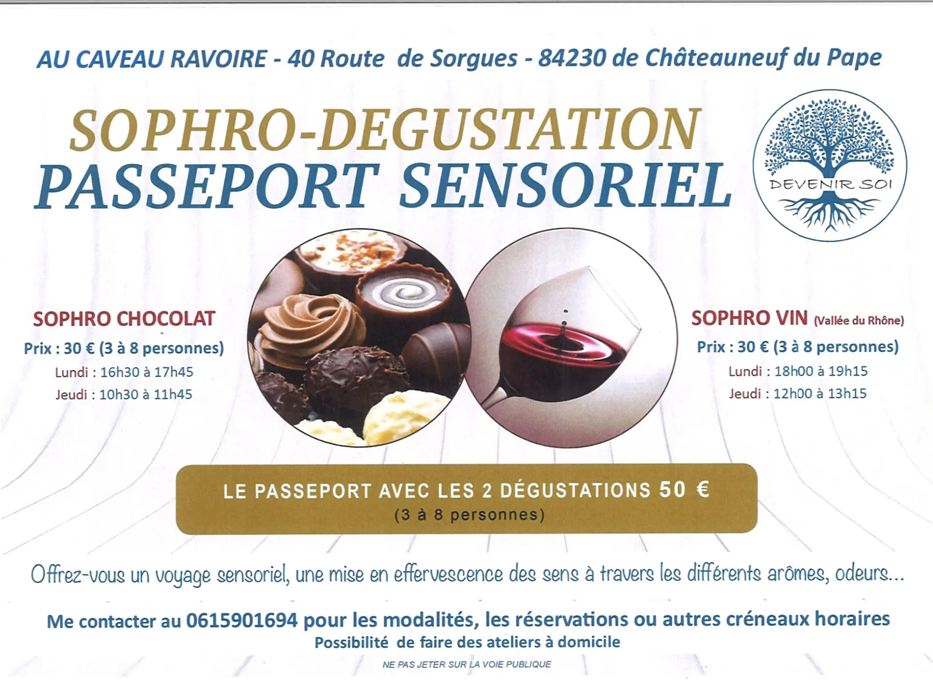 Sophro dégustation de vin et de chocolat