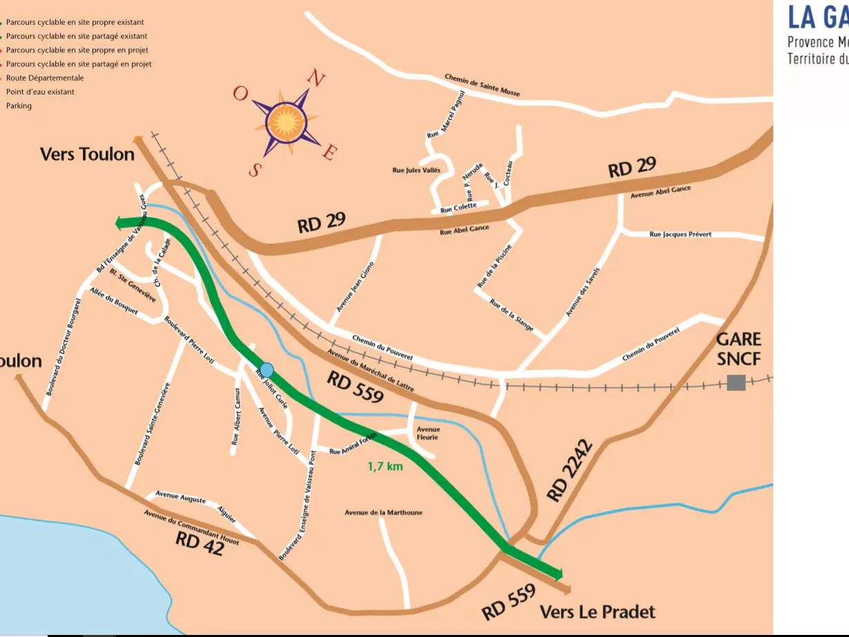 plan vélo La Garde