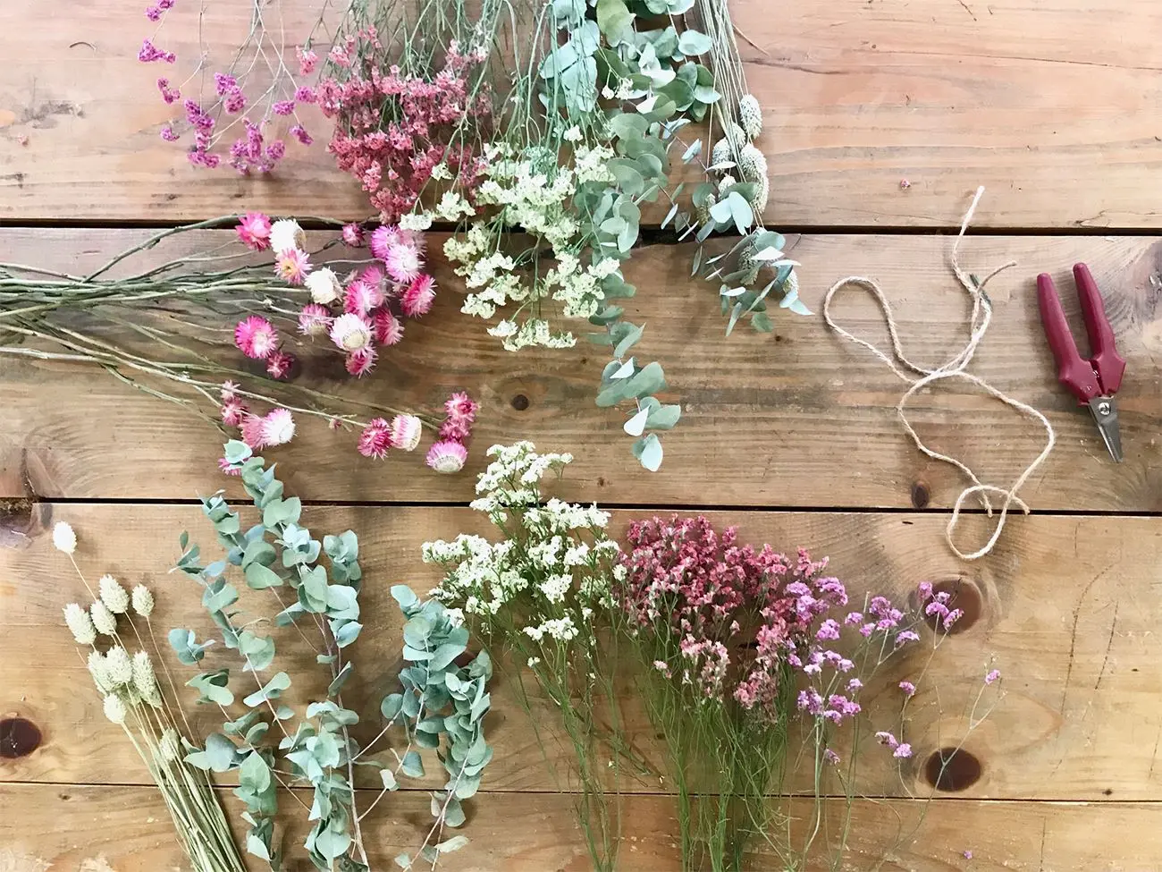 brindilles fleurs sechées