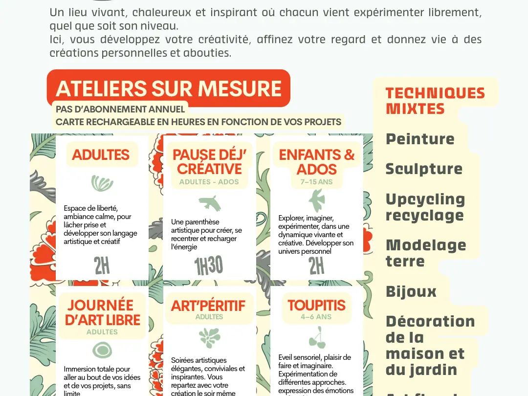 Ateliers sur mesure