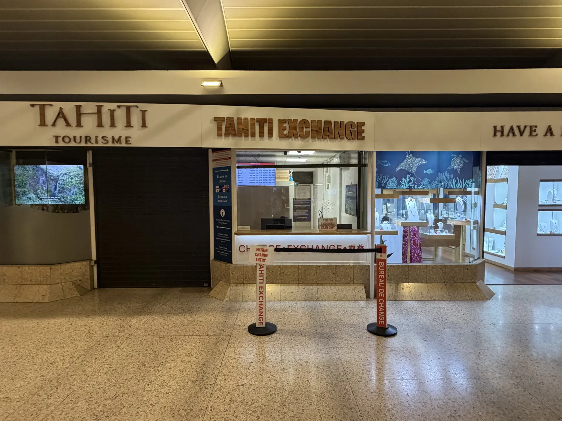 Airport counter