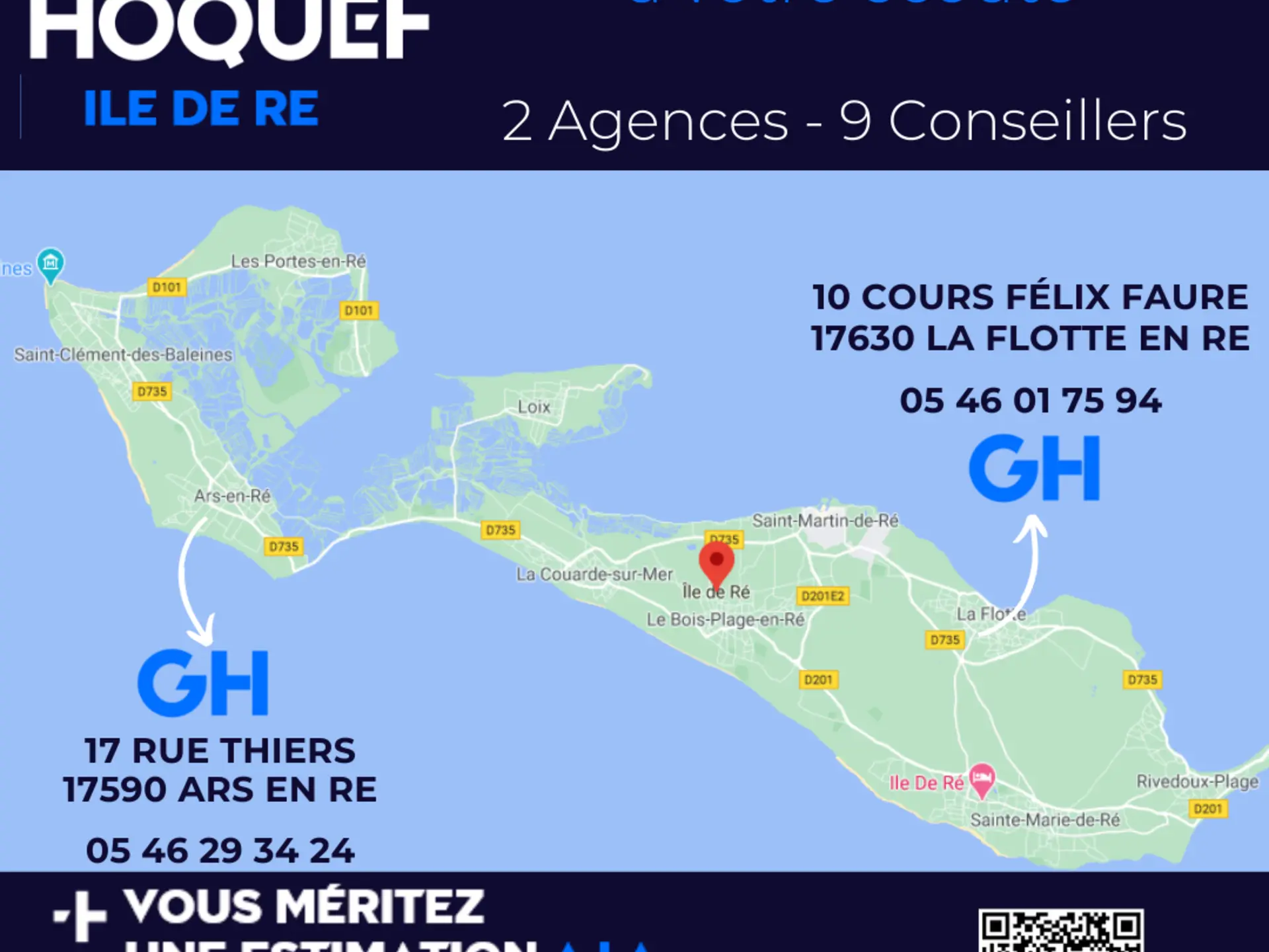 Our two agencies on the Ile de Ré