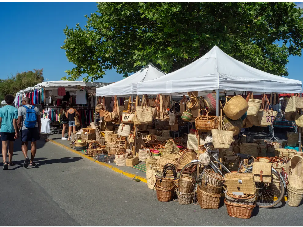 Outside the Ars-en-Ré market