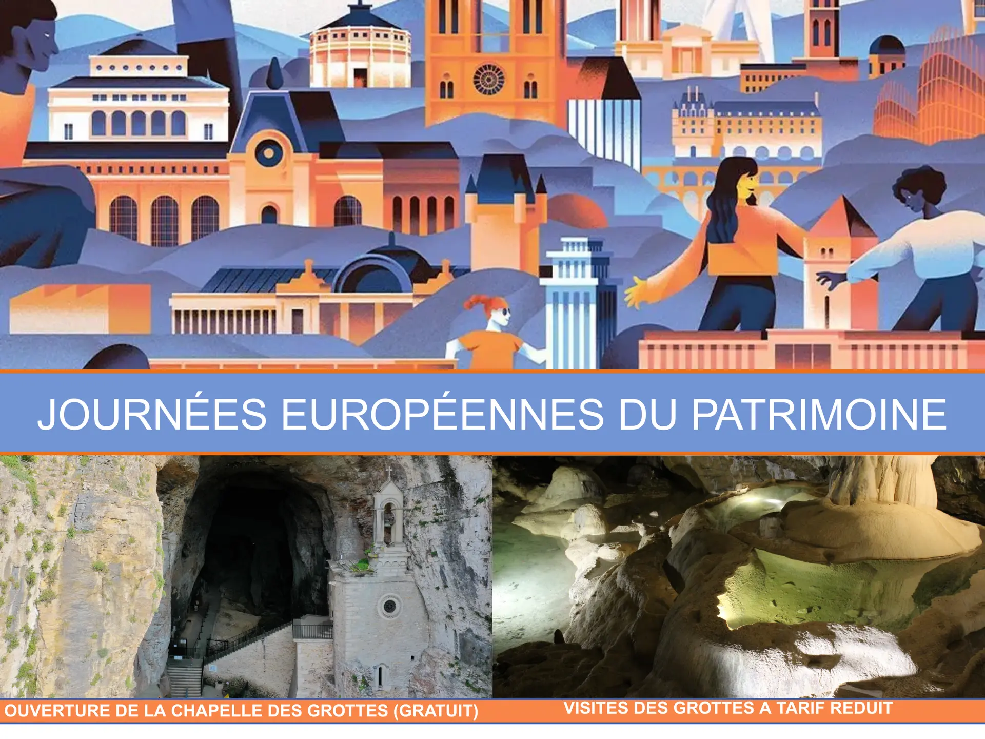 Affiche - Visite de la Chapelle des Grottes de la Balme