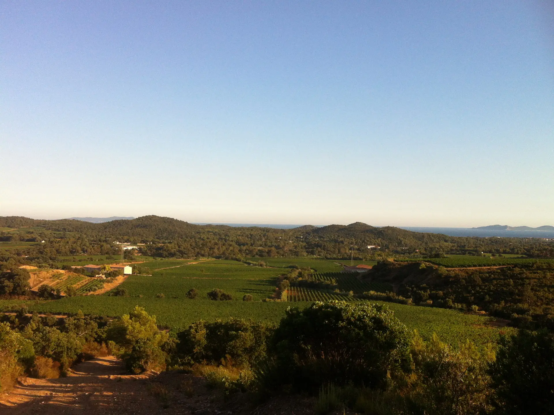 Piste valetanne vue mer couchant