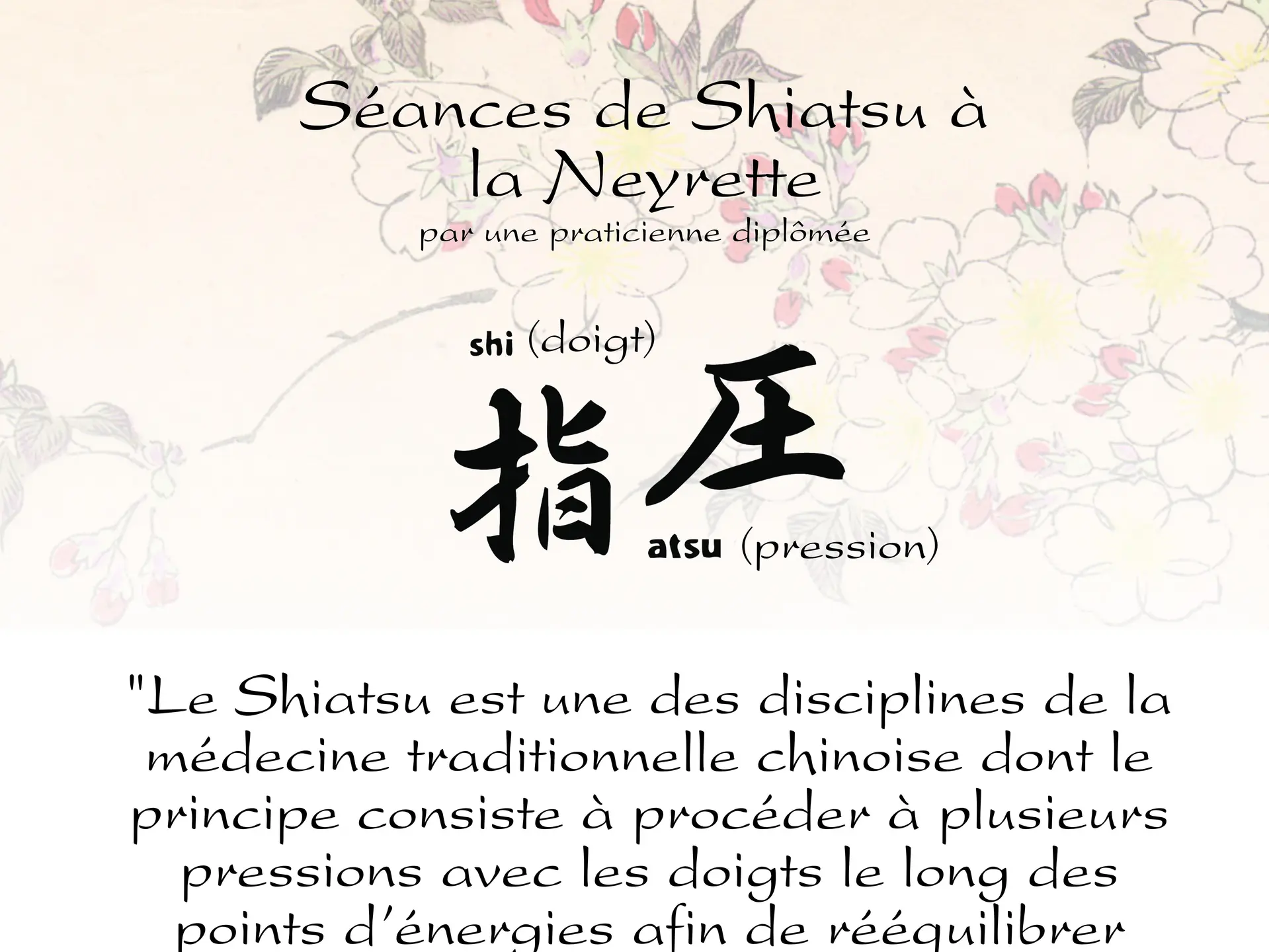 Shiatsu à la Neyrette